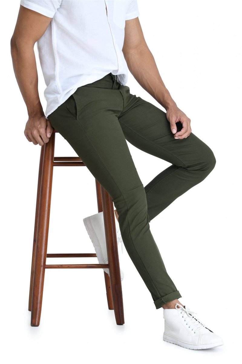 Men's Chino Pant- Dark Green - Image 3