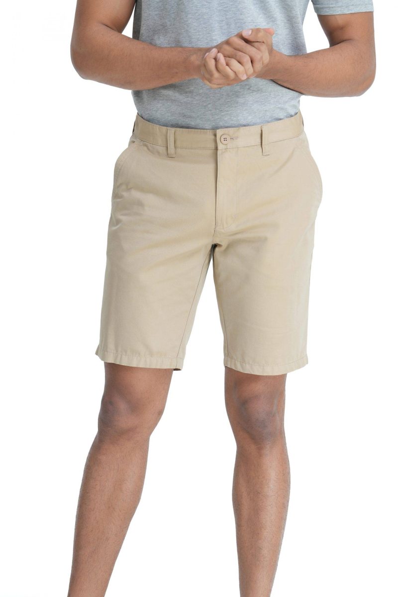 Men's Slim Fit Chino Short - Beige 25 - Image 3