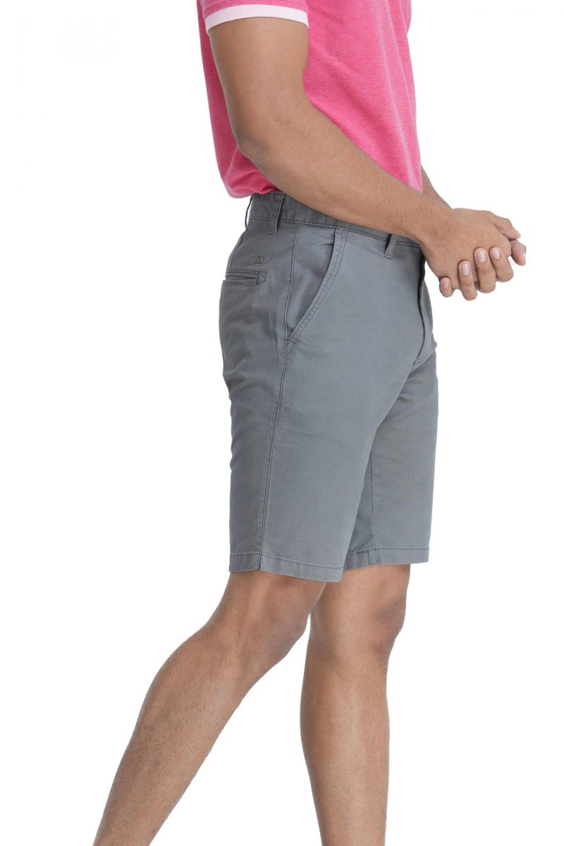 Men's Slim Fit Chino Short - Grey 20 - Image 3