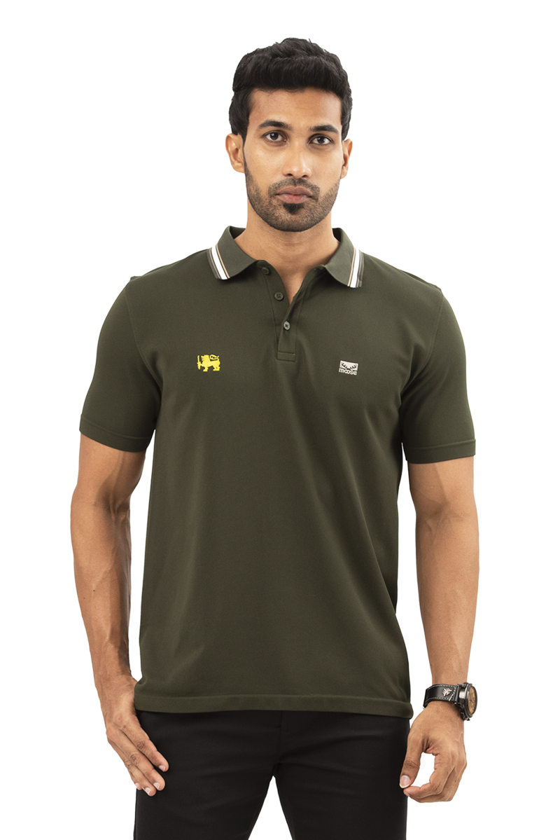 Moose Men's Seamless Slim Fit Polo T-Shirt - Vineyard Green - Image 2