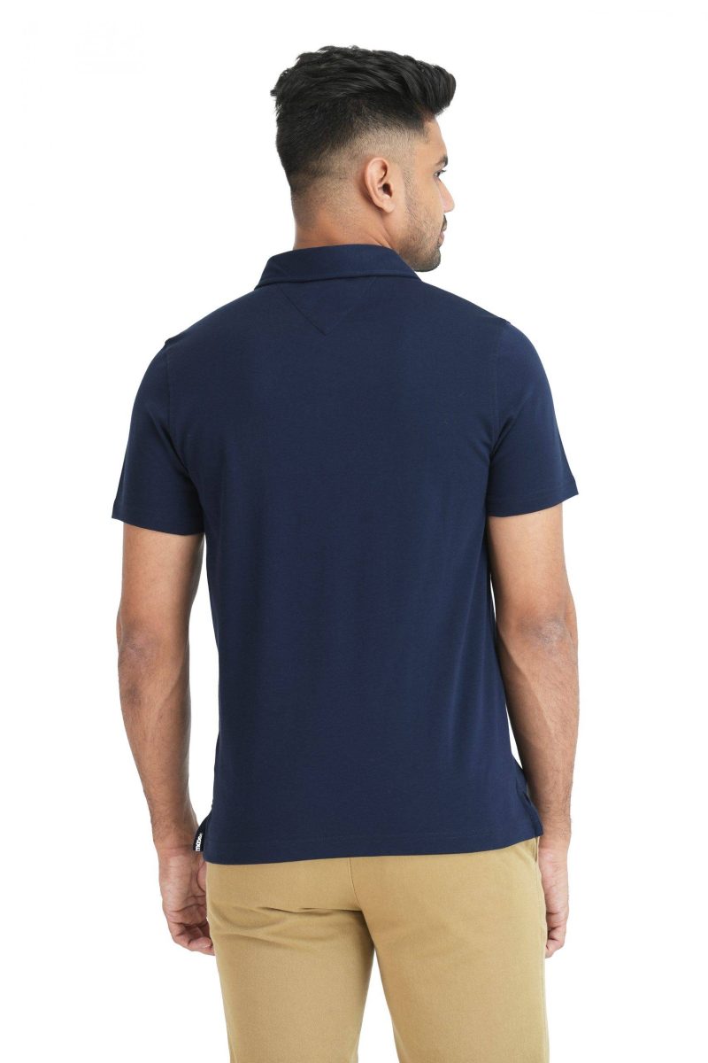 Moose Premium Cotton Polo T-Shirt - Night Blue - Image 4