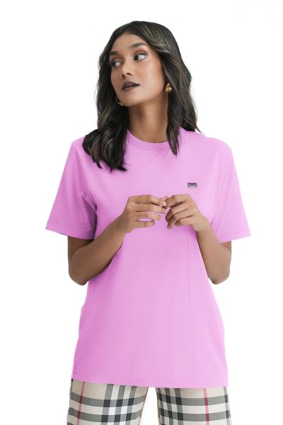 Comfort Fit Crew Neck T-shirt - Light Plum