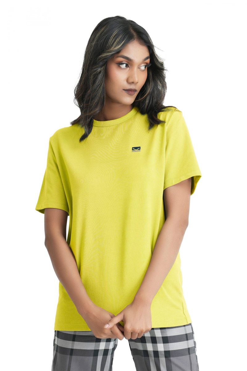 Comfort Fit Crew Neck T-shirt - Lemon Yellow
