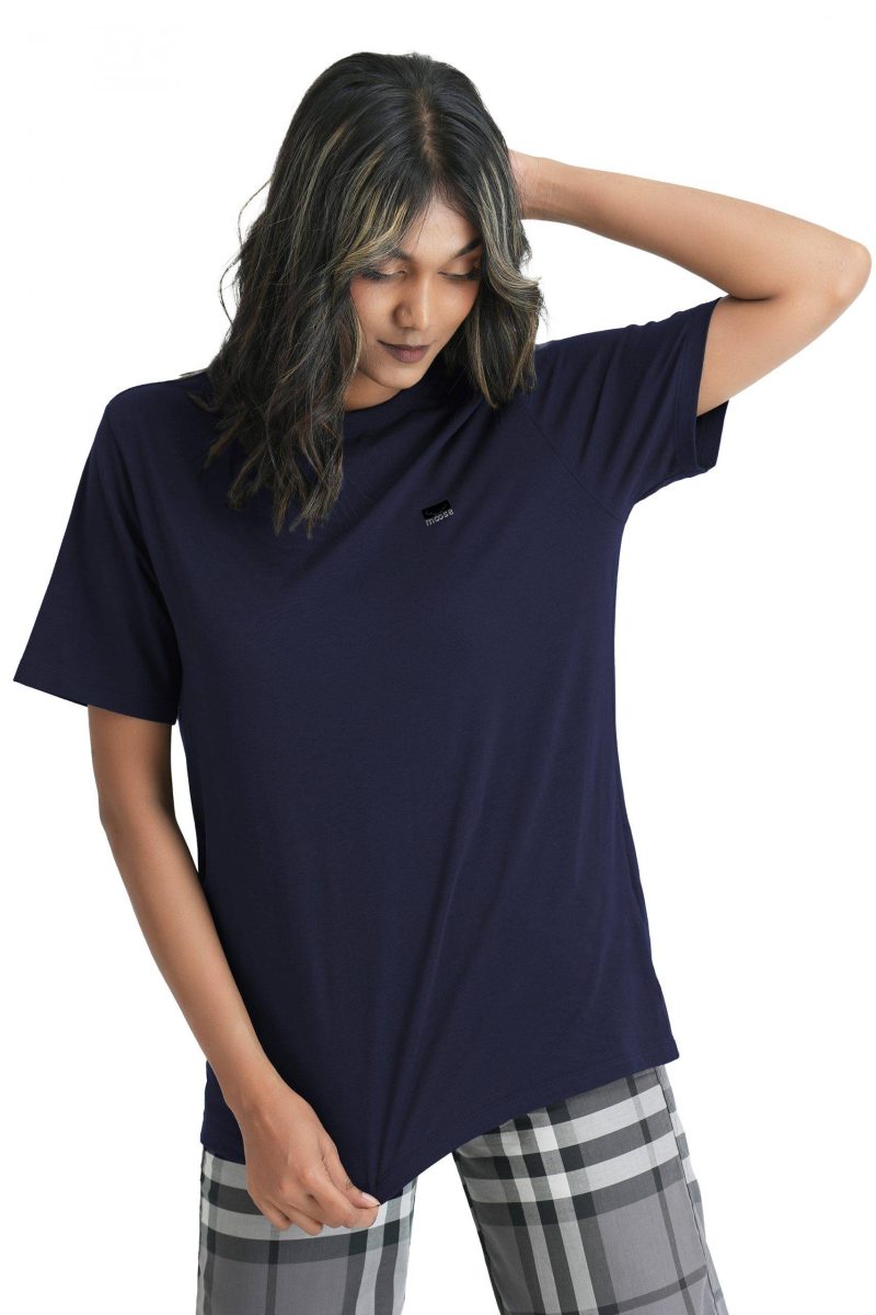 Comfort Fit Crew Neck T-shirt - Space Blue