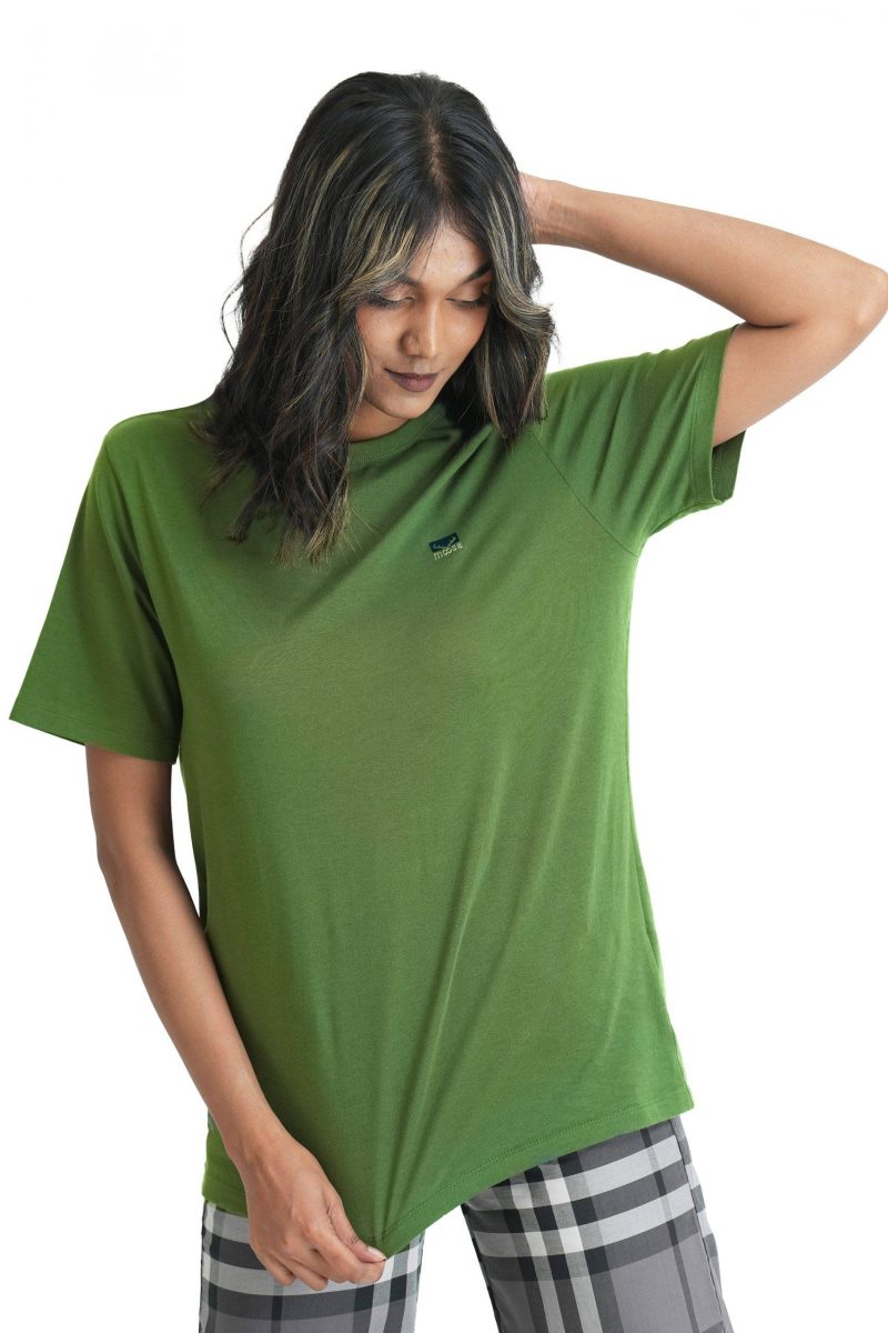 Comfort Fit Crew Neck T-shirt - Muted Green