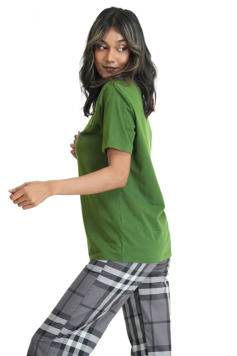 Comfort Fit Crew Neck T-shirt - Muted Green - Image 3