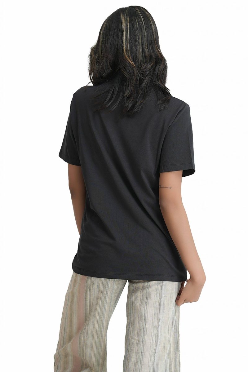 Comfort Fit Crew Neck T-shirt - Black - Image 4