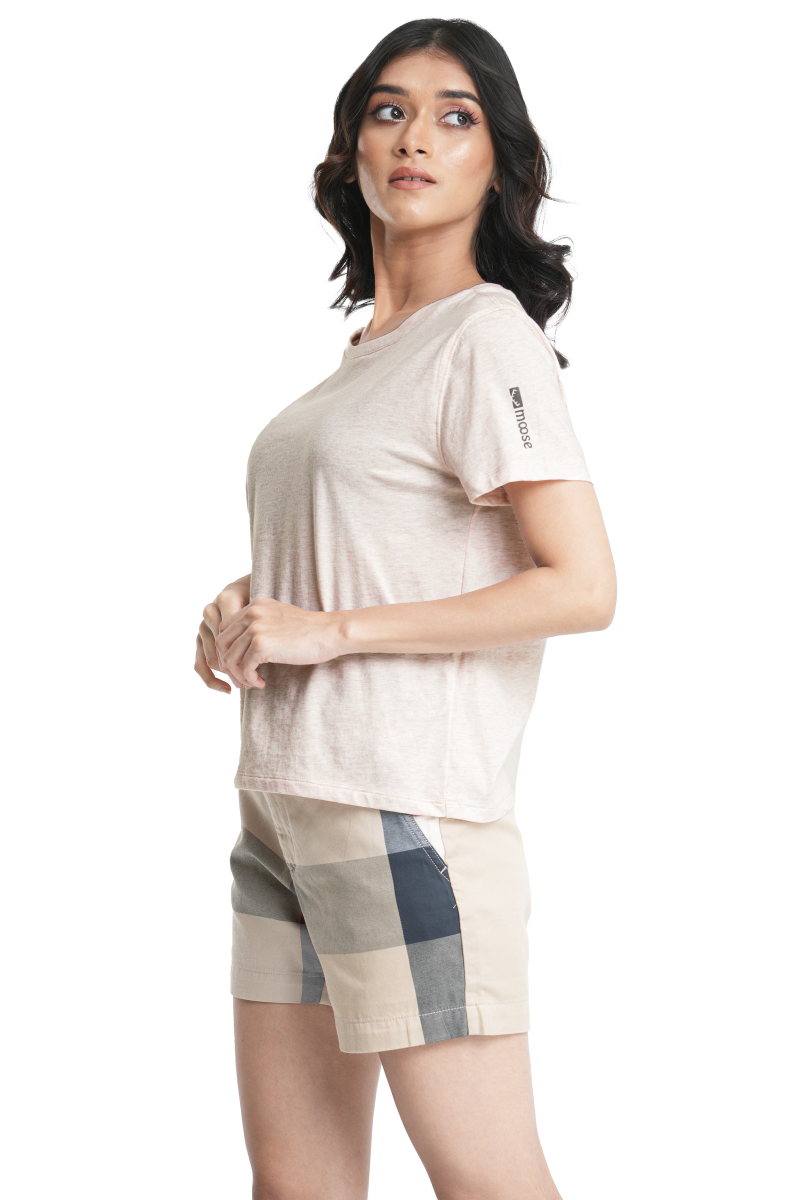 Women's Crew Neck T-Shirt - Pearl Blus - Image 3