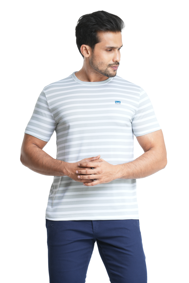 Comfort Fit Crew Neck Synthetic T-Shirt - M083 - Image 2