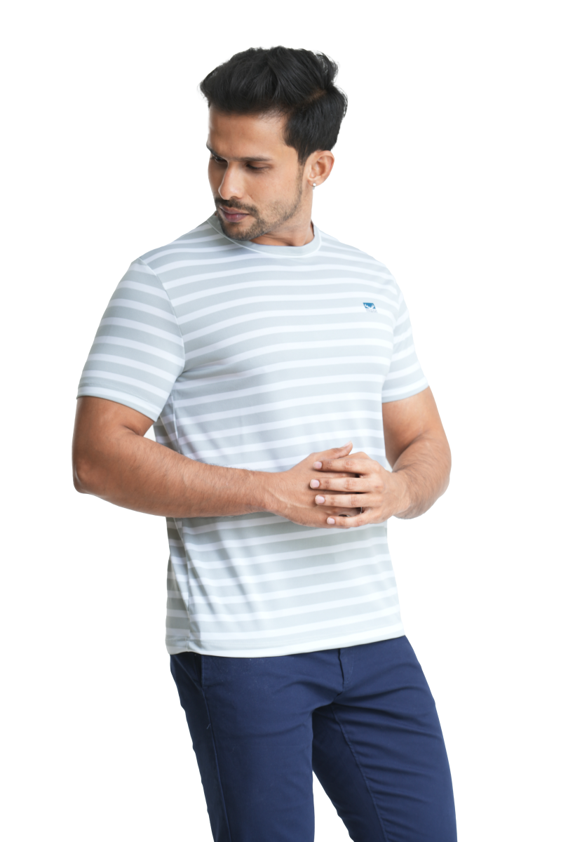 Comfort Fit Crew Neck Synthetic T-Shirt - M083 - Image 3