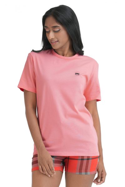 Comfort Fit Crew Neck T-shirt - Peach Melba