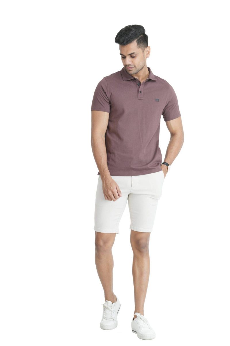 Men's Slim Fit Chino Short - Peach 4