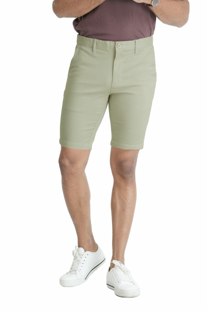 Men's Slim Fit Chino Short - Cord Beige 8 - Image 2