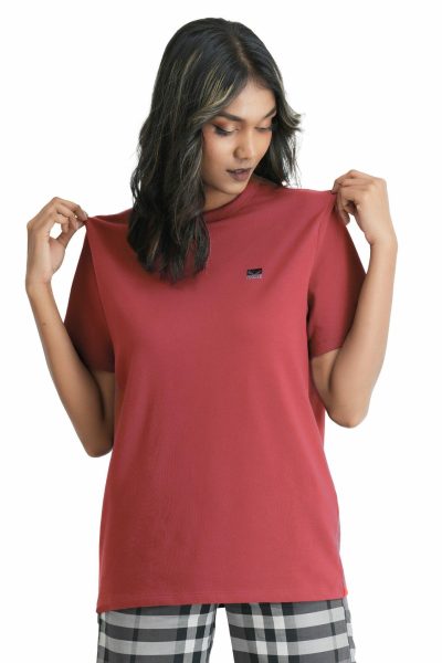 Comfort Fit Crew Neck T-shirt - Azalea