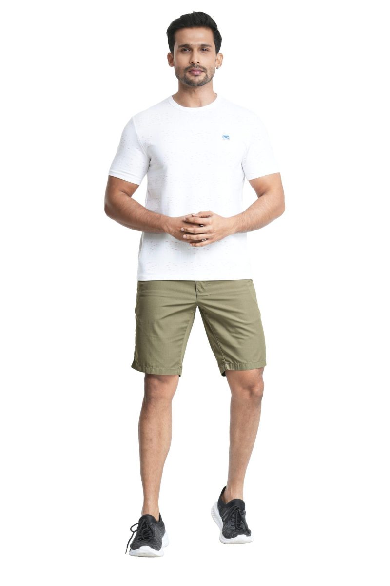 Men's Slim Fit Chino Short - Cactus Green 9