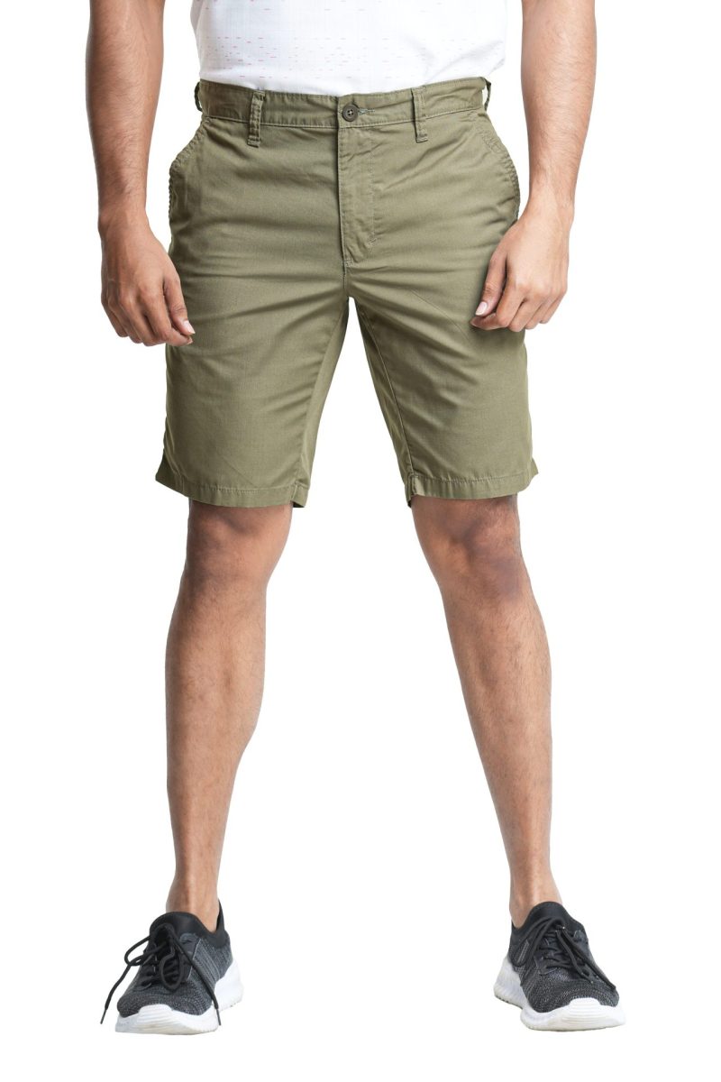 Men's Slim Fit Chino Short - Cactus Green 9 - Image 2