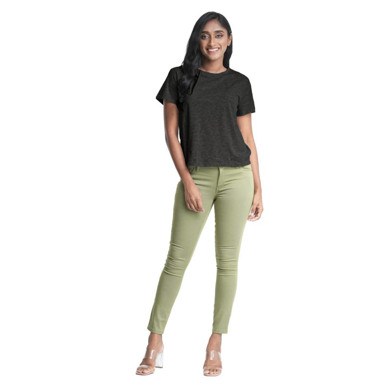 Women's Crew Neck T-Shirt - Charcoal Heather - Image 2