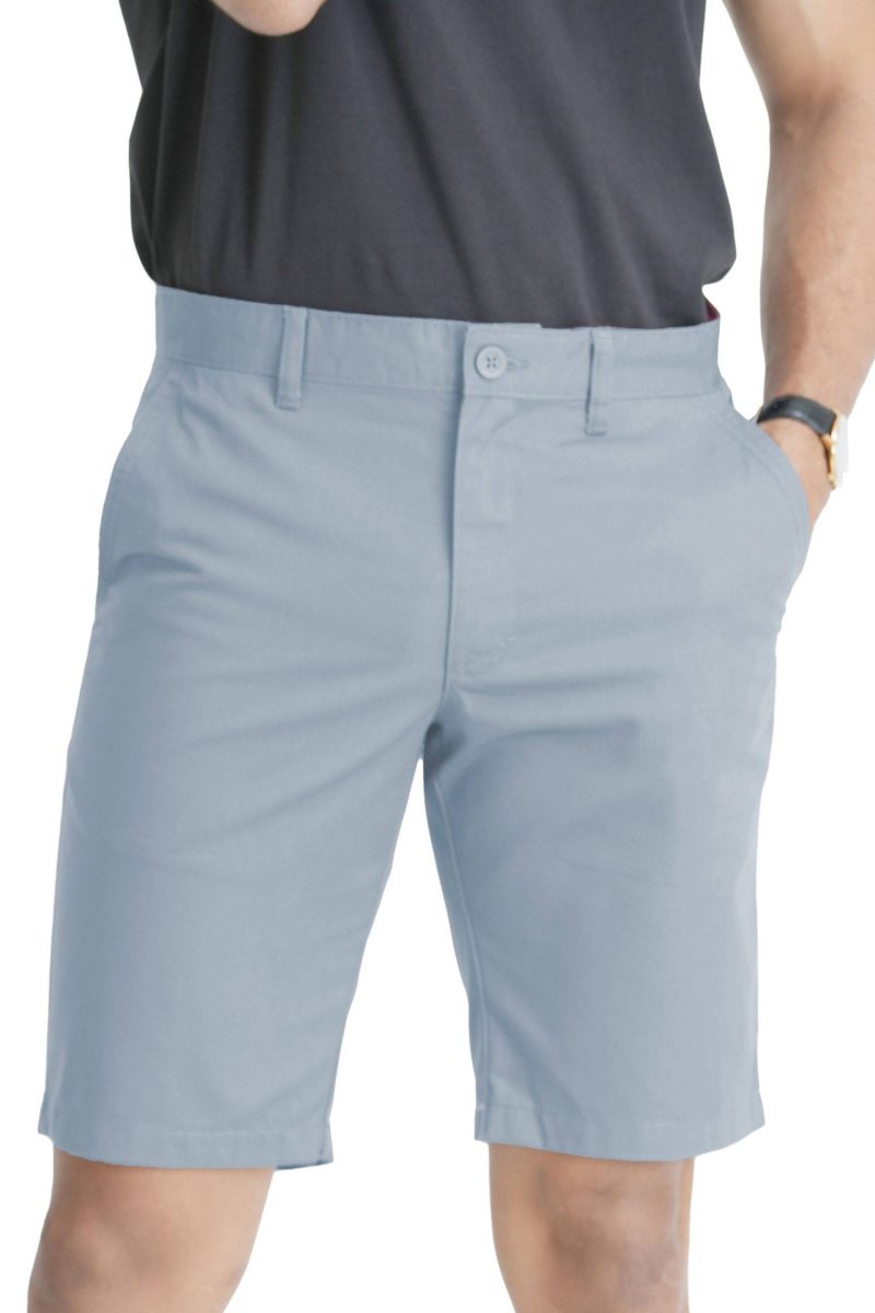 Men's Slim Fit Chino Short - Lilac Blue 2 - Image 2