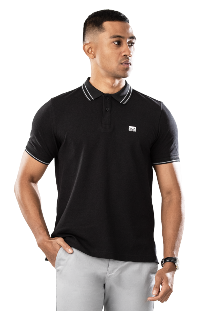 Moose Men's Superior Pique Polo T-Shirt - Jet Black - Image 2