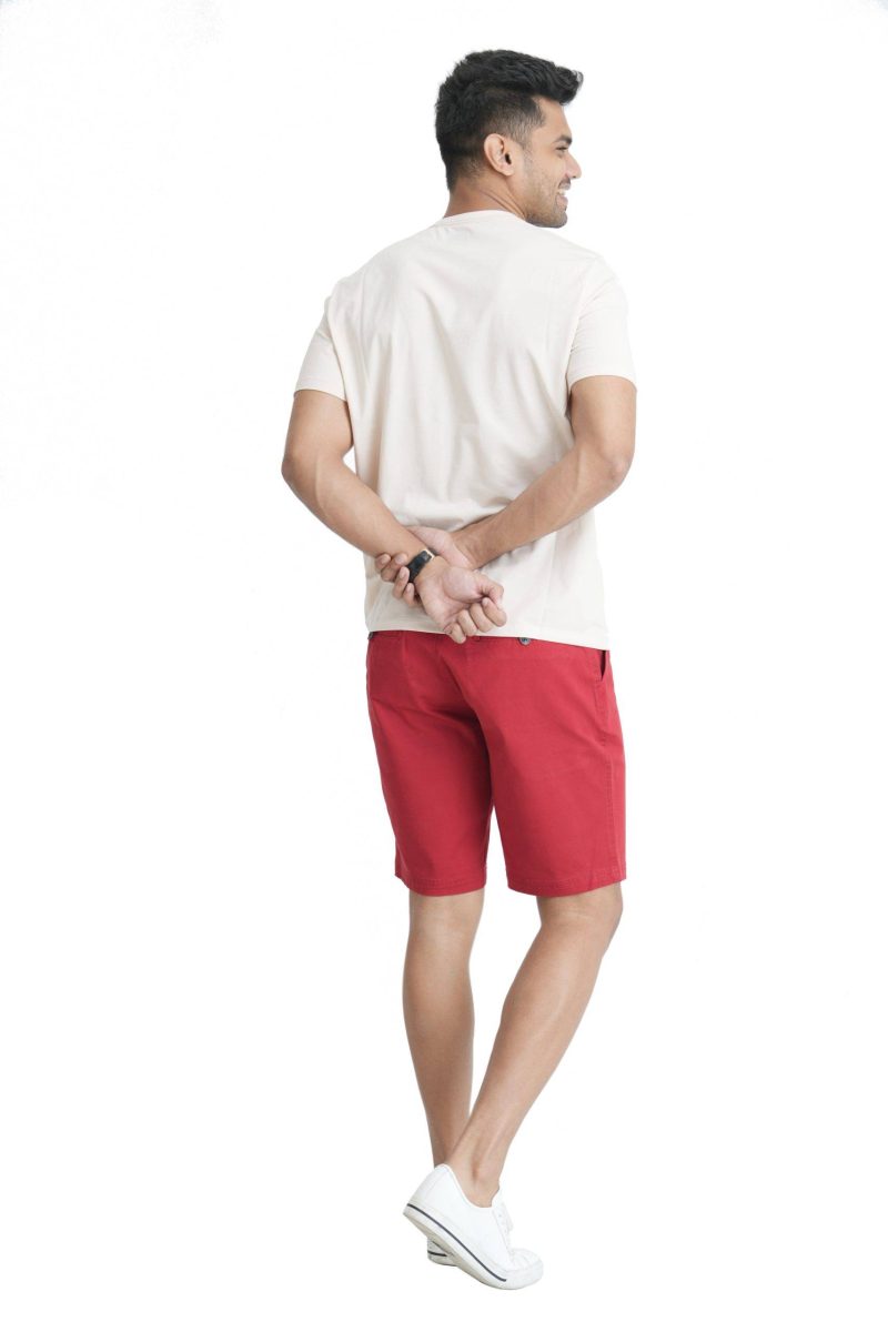 Men's Premium Chino Short - Wine Red - Image 3