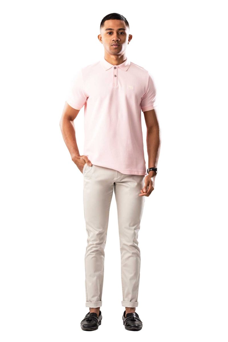 Moose Men's Superior Pique Polo T-Shirt - Heavenly Pink