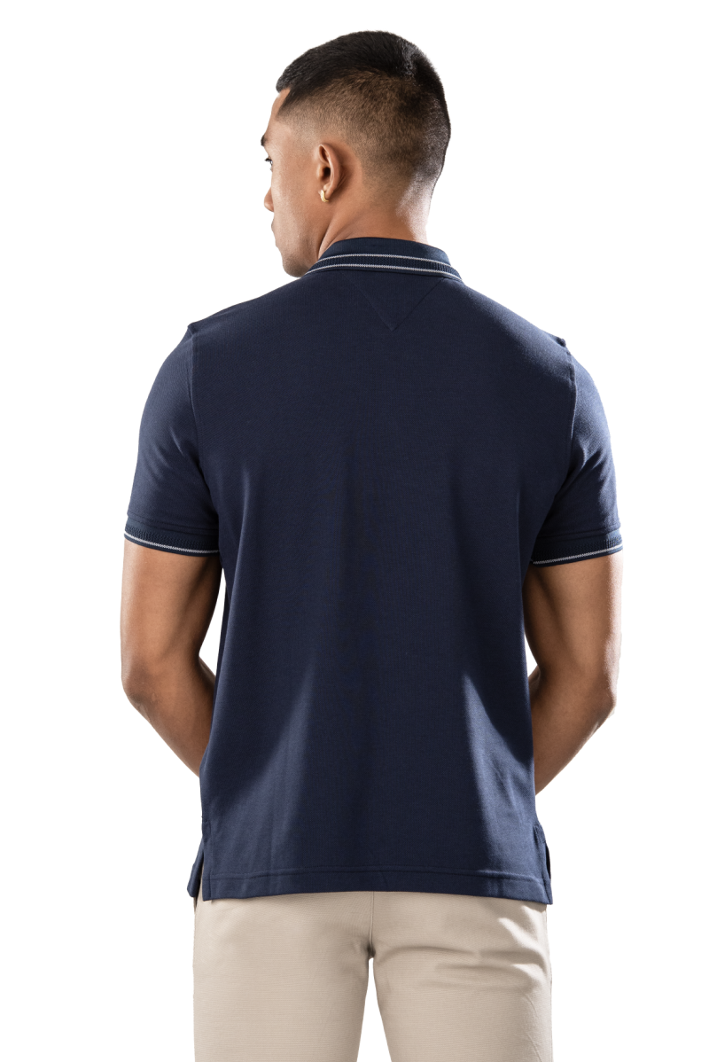 Moose Men’s Superior Pique Polo T-Shirt - Moonlit Ocean - Image 4