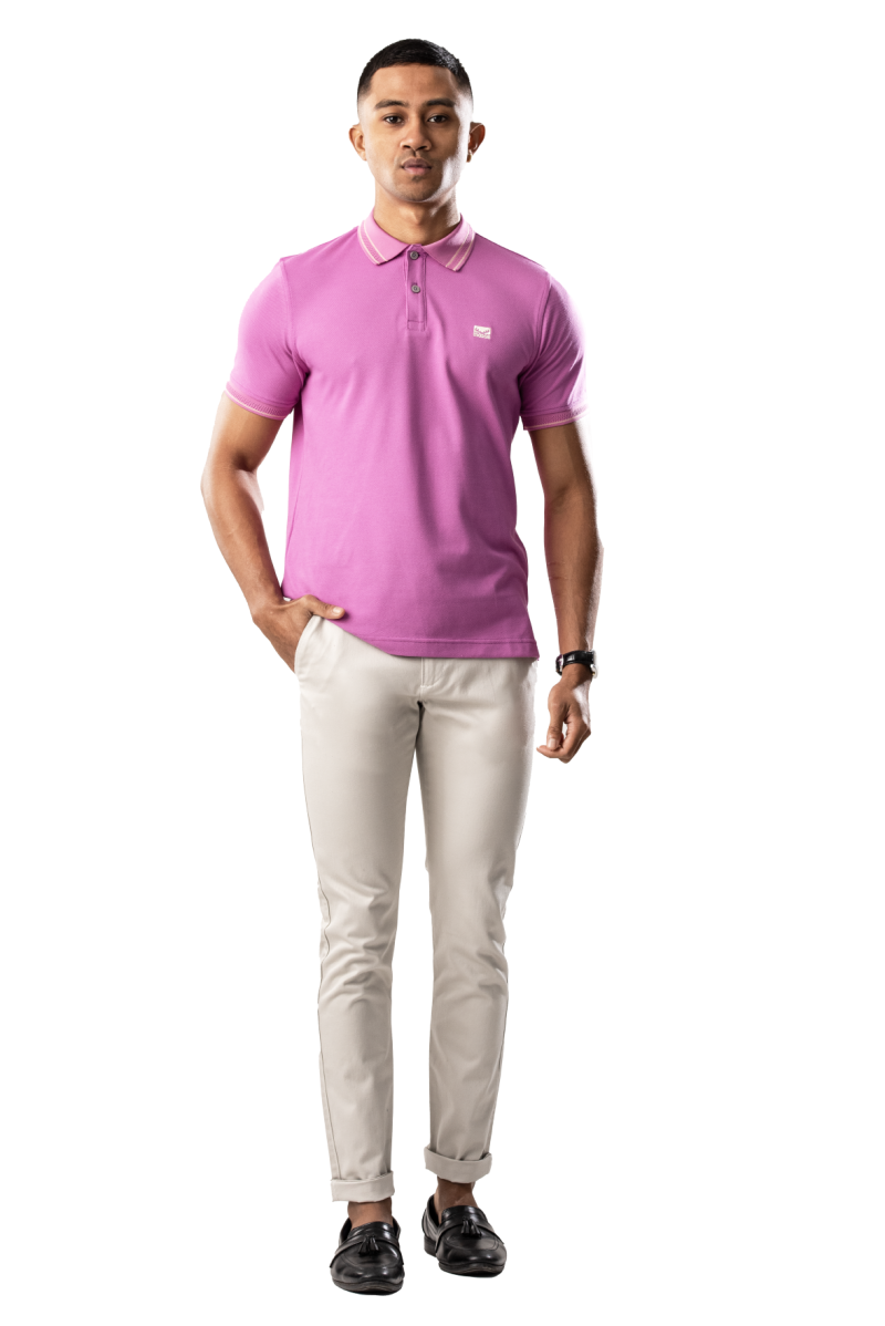 Moose Men's Superior Pique Polo T-Shirt - Opera Mauve