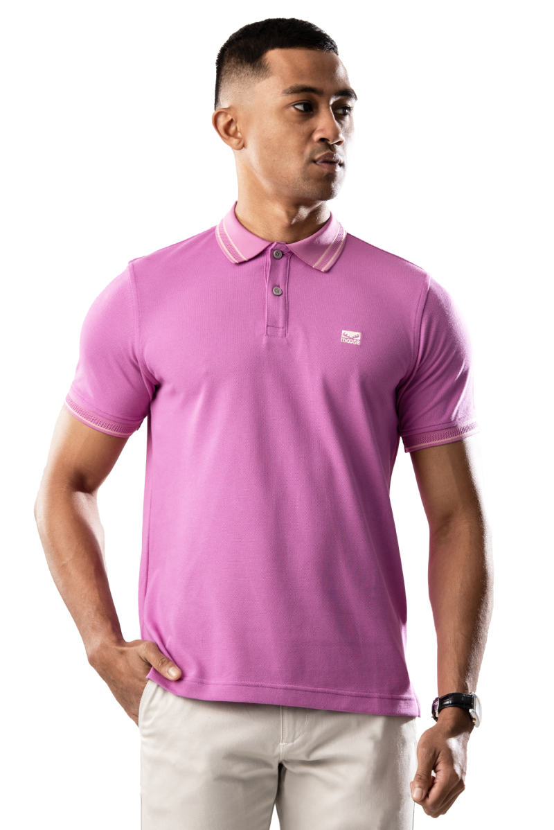 Moose Men's Superior Pique Polo T-Shirt - Opera Mauve - Image 2