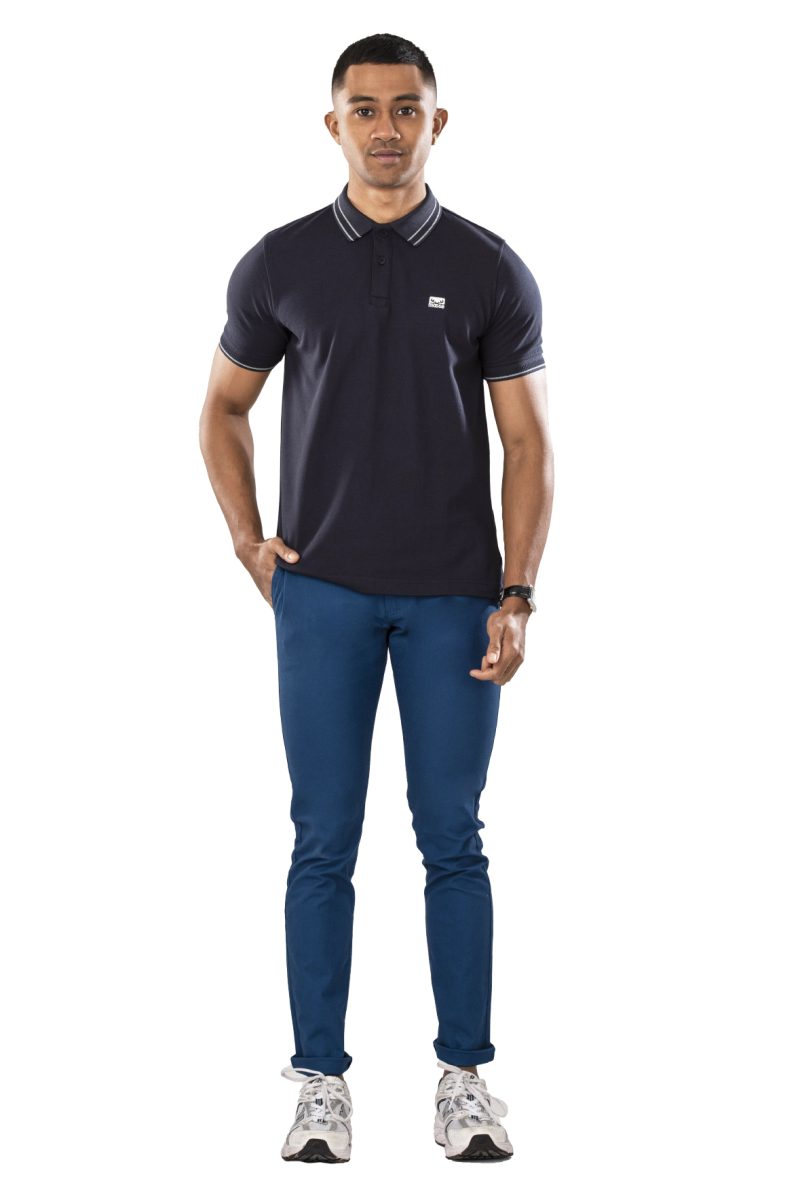 Moose Men's Superior Pique Polo T-Shirt - Navy Peony 1