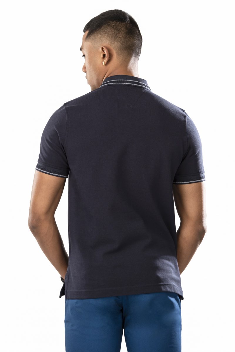 Moose Men's Superior Pique Polo T-Shirt - Navy Peony 1 - Image 3