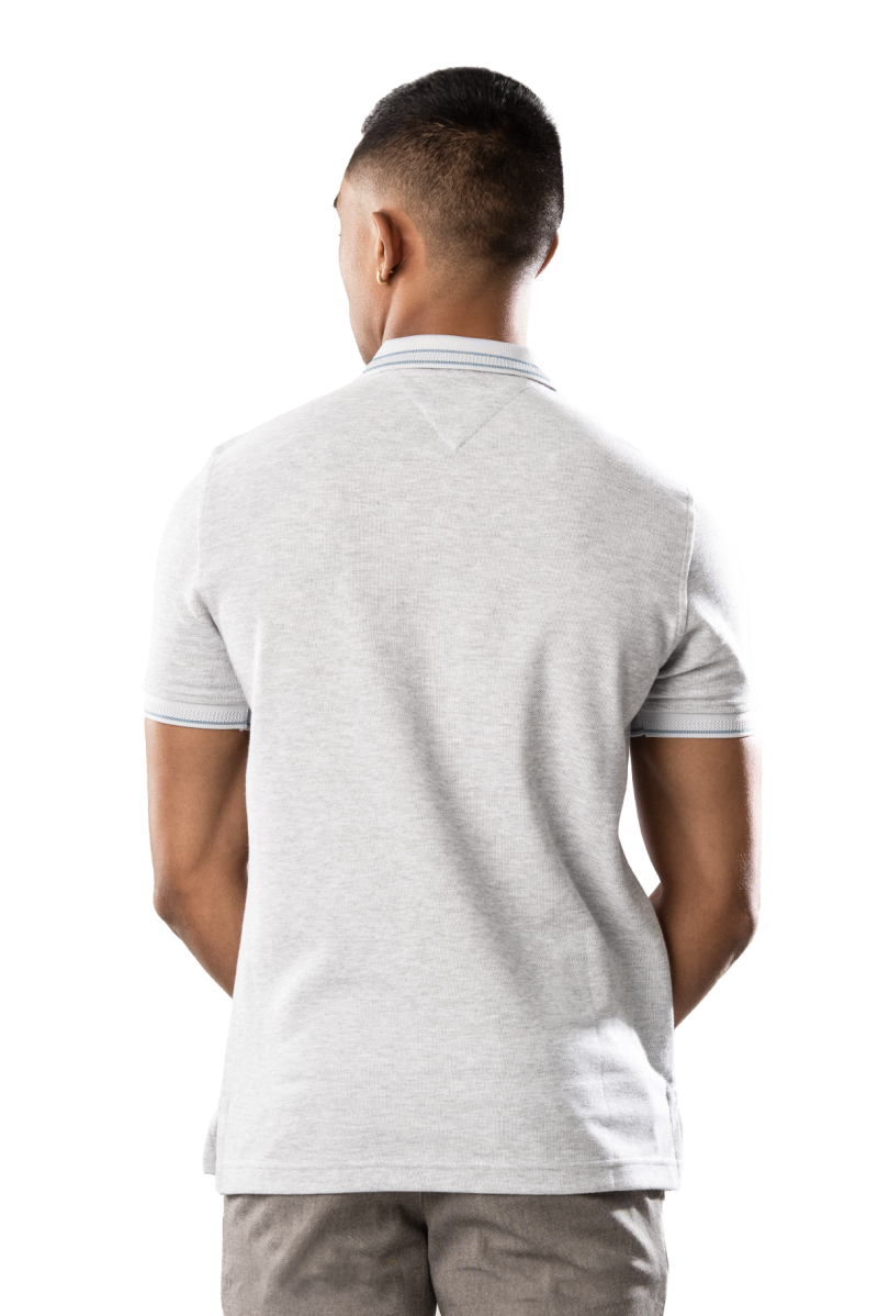Moose Men's Superior Pique Polo T-Shirt - Grey Heather - Image 3