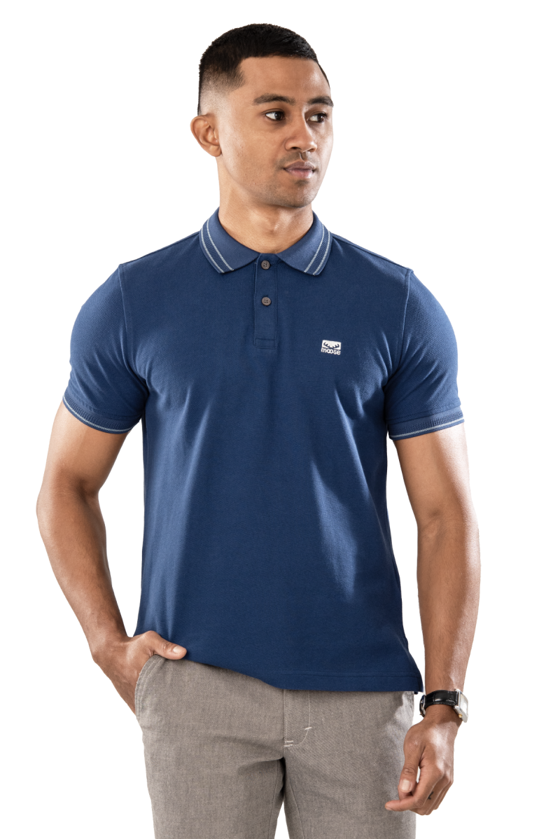 Moose Men's Superior Pique Polo T-Shirt - Sailor Blue - Image 2