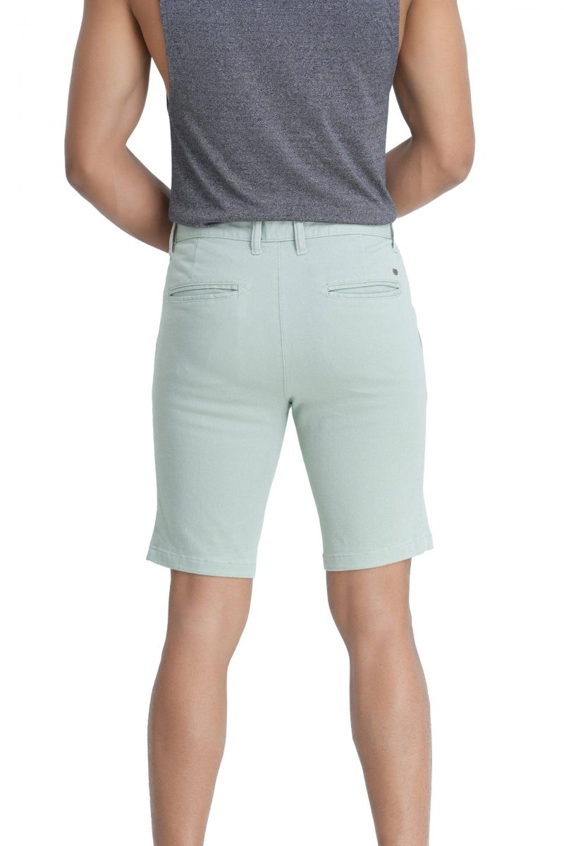 Men's Slim Fit Chino Short - Mint Green 7 - Image 4