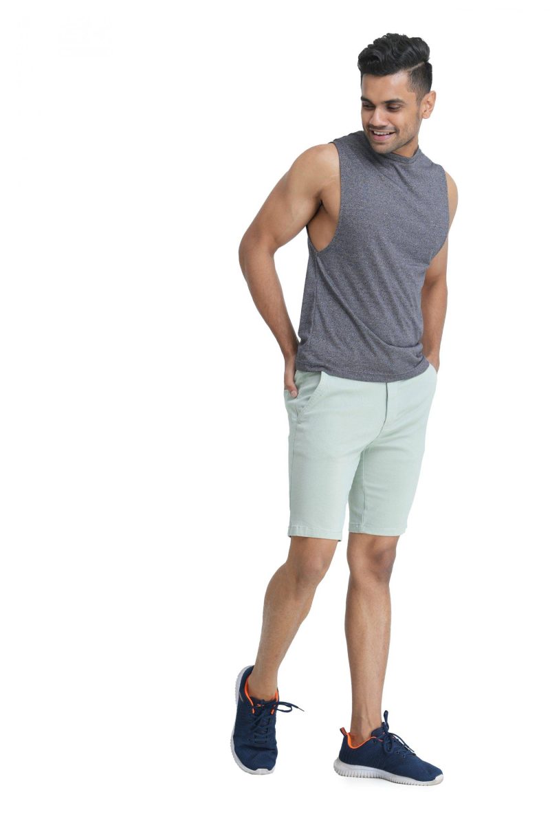 Men's Slim Fit Chino Short - Mint Green 7