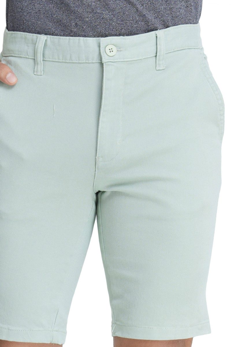 Men's Slim Fit Chino Short - Mint Green 7 - Image 2