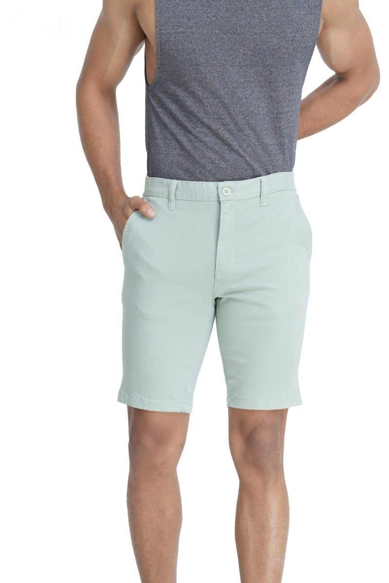 Men's Slim Fit Chino Short - Mint Green 7 - Image 5