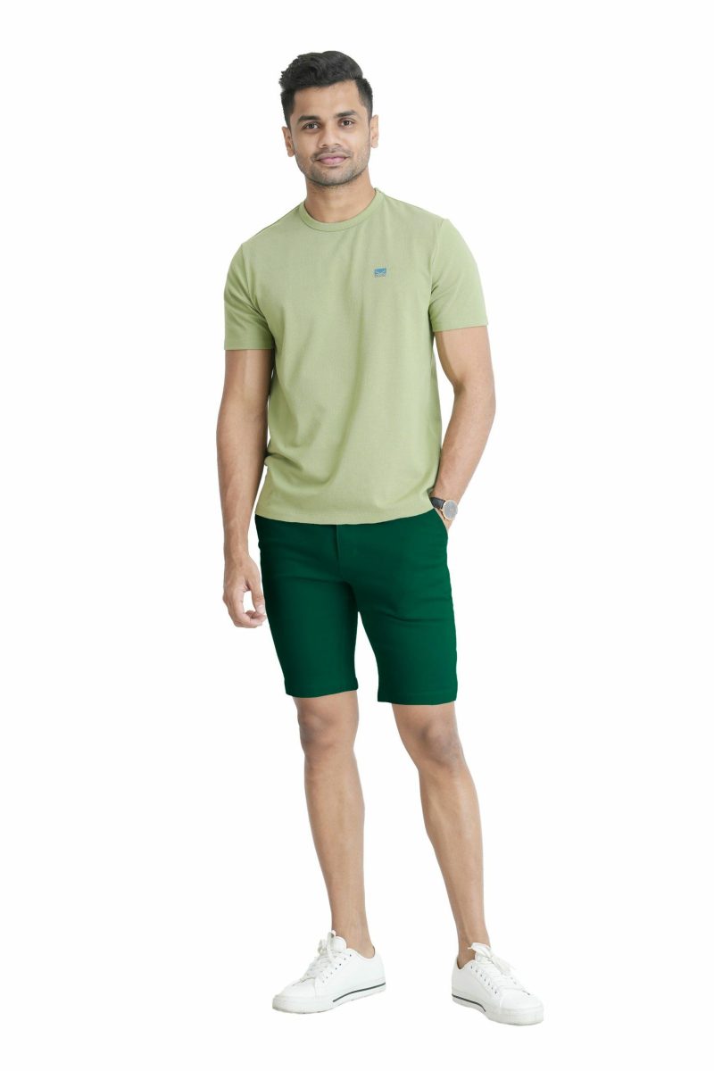 Men's Slim Fit Chino Short - Dark Green 13