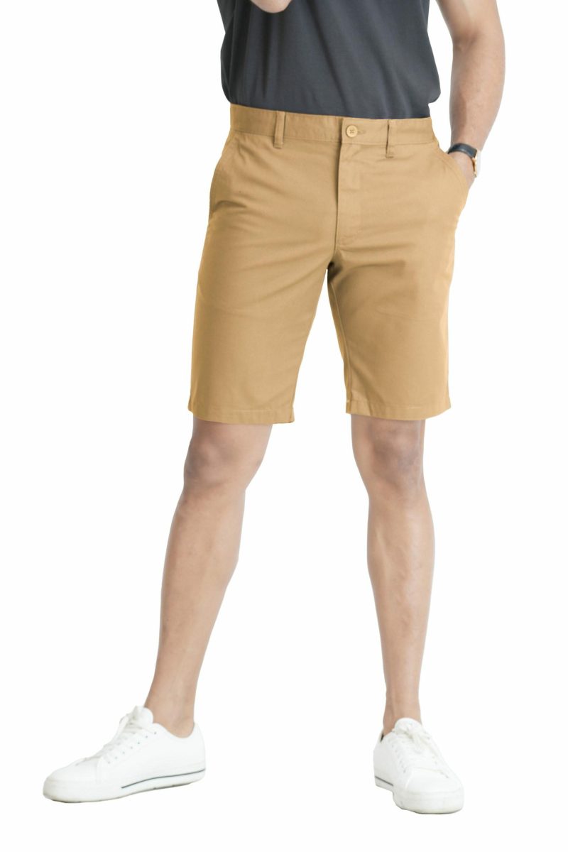 Men's Slim Fit Chino Short - Suntan 6 - Image 2