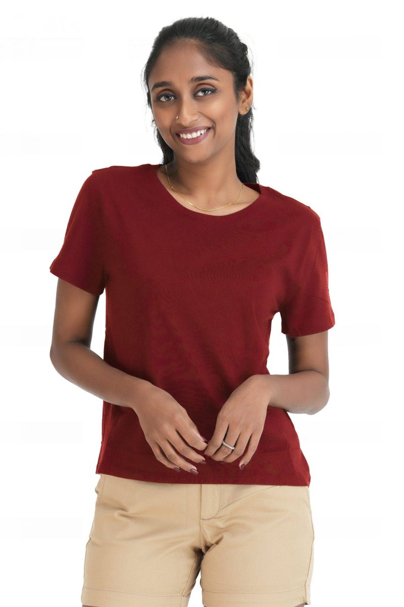 Women's Crew Neck T-Shirt - Barn Red