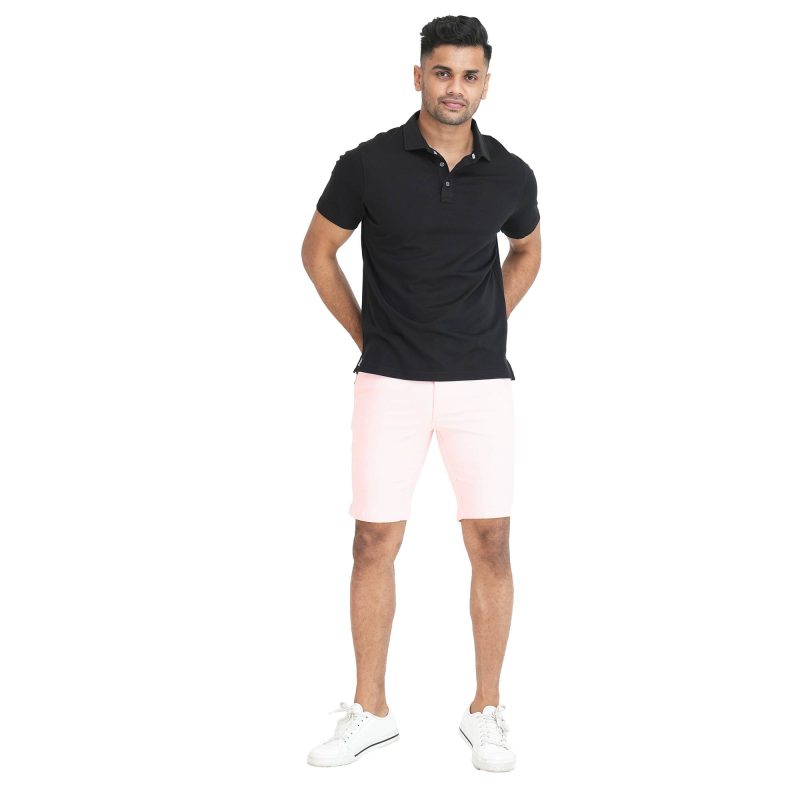 Men's Slim Fit Chino Short - Peach Pink 4