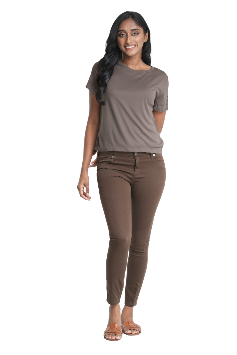 Women's Crew Neck T-Shirt - Cinder Ash - Image 2