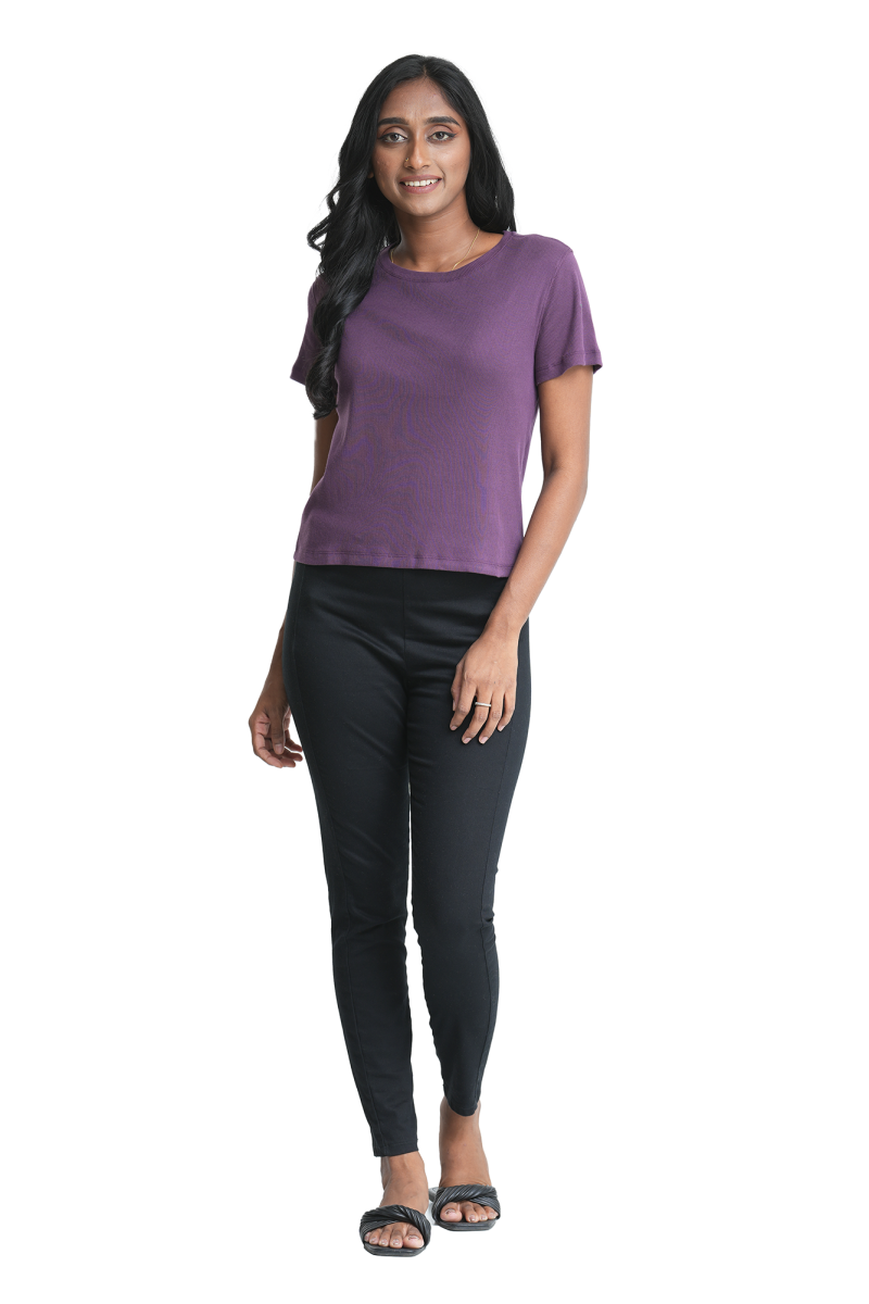 Women's Crew Neck T-Shirt - Pale Purple - Image 2