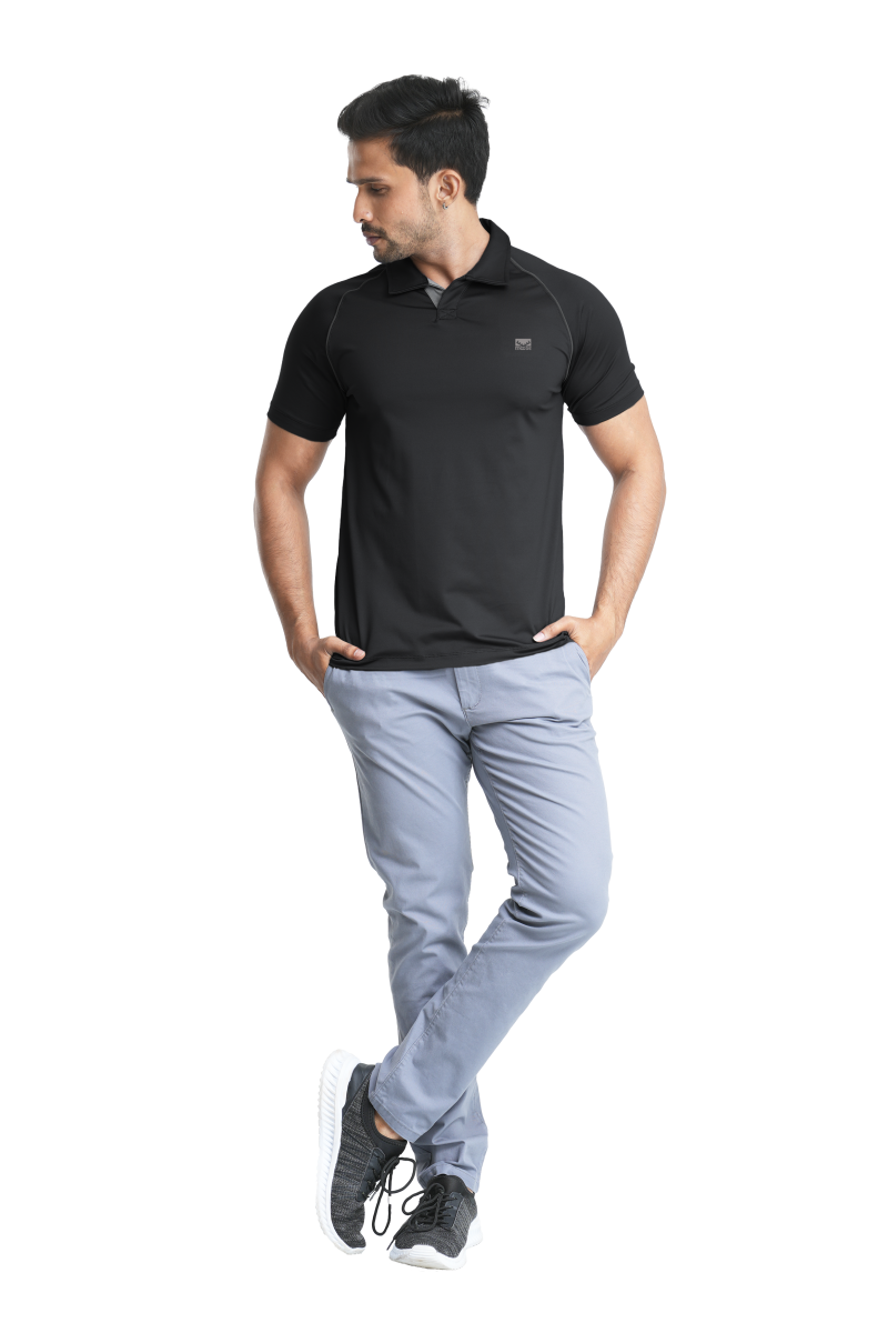 Sport Polo T- Shirt - Black