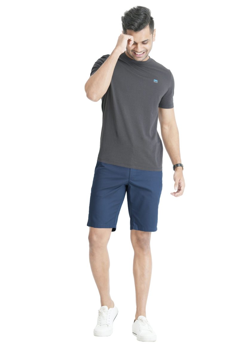 Men's Slim Fit Chino Short - Coal Blue 2