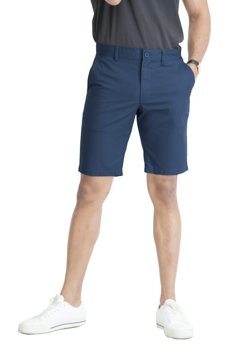 Men's Slim Fit Chino Short - Coal Blue 2 - Image 2