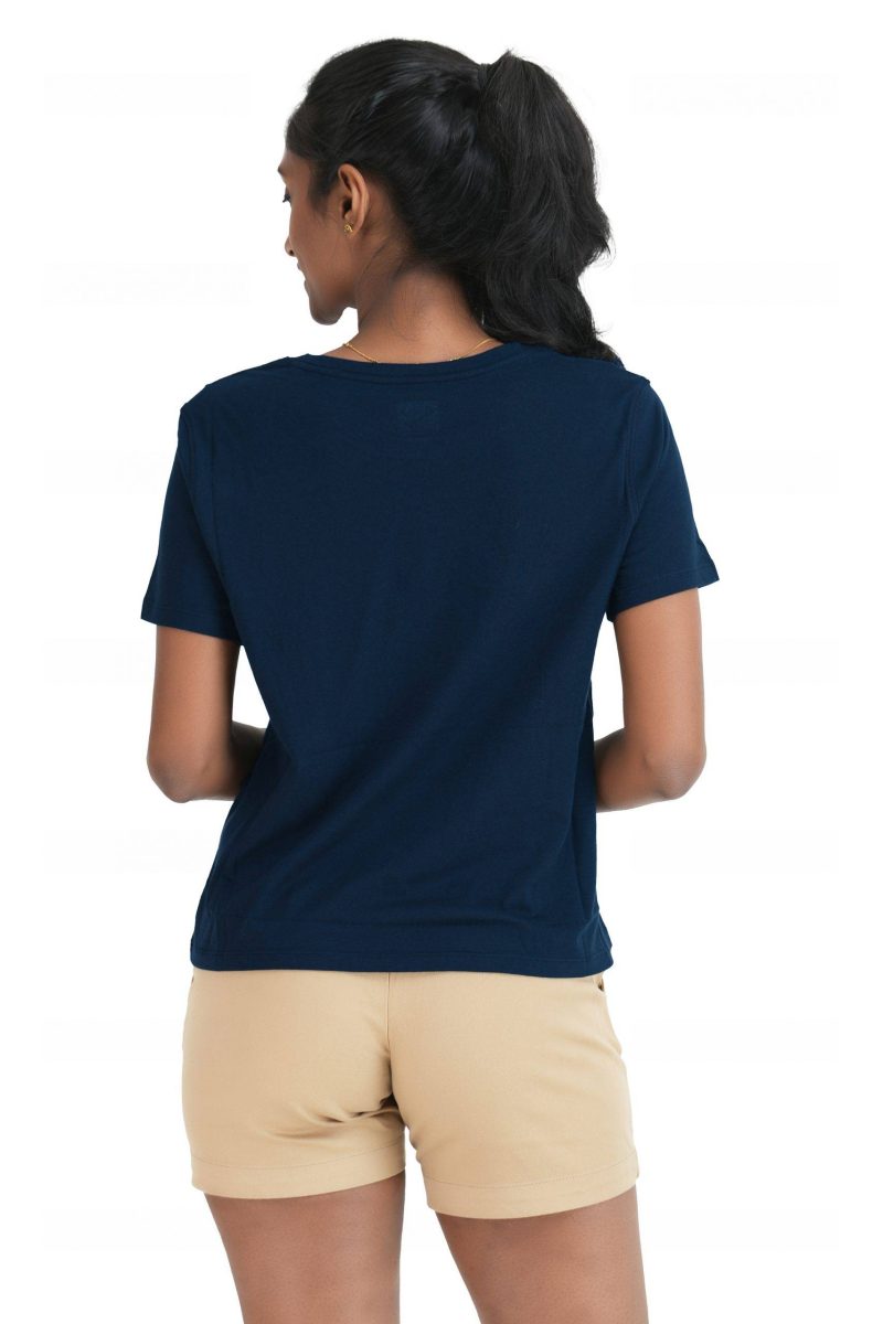 Women's Crew Neck T-Shirt - Space Blue - Image 3