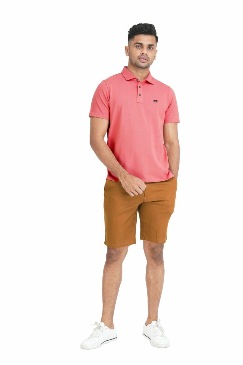 Men's Slim Fit Chino Short - Gold Brown 7