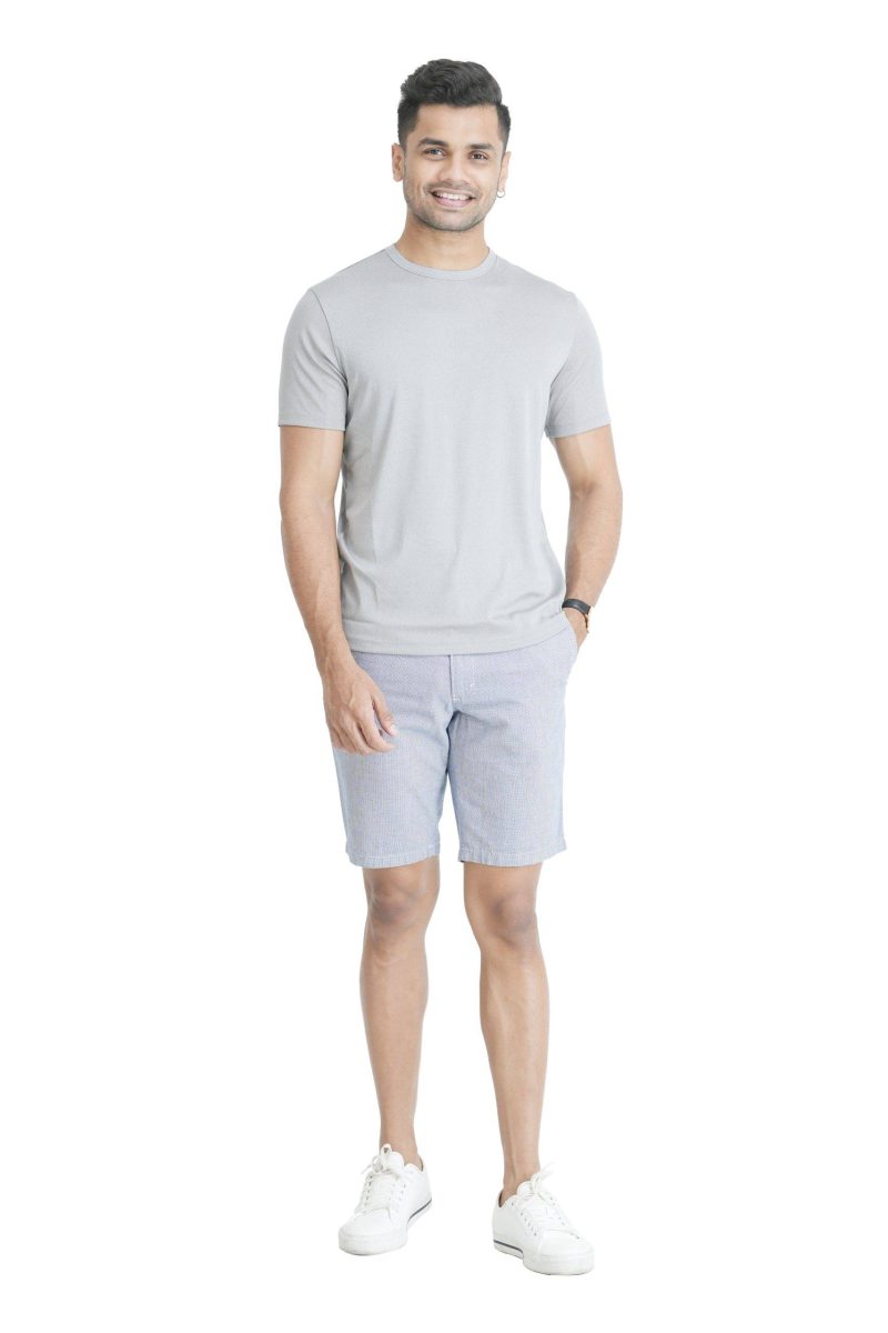 Men's Slim Fit Chino Short - White Print 4