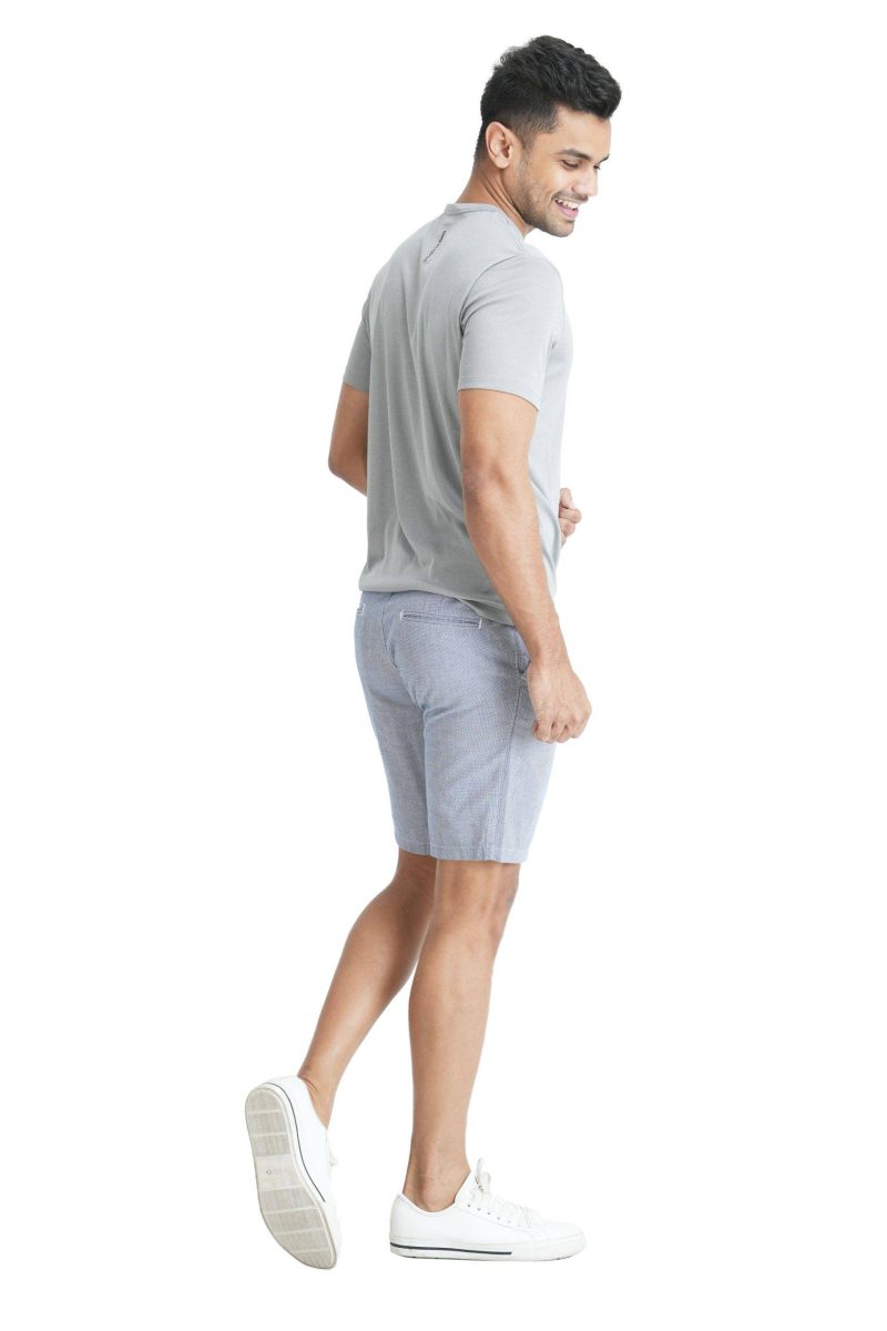 Men's Slim Fit Chino Short - White Print 4 - Image 2