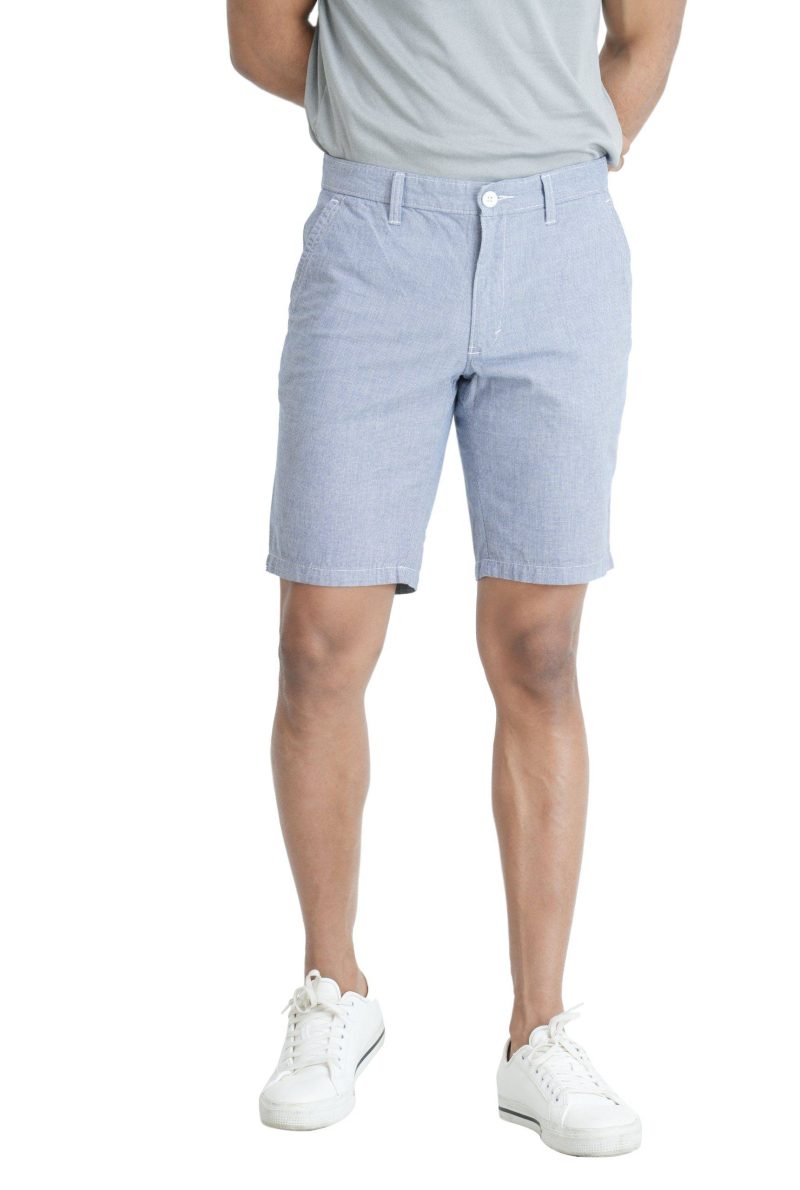 Men's Slim Fit Chino Short - White Print 4 - Image 3